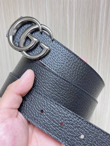 Gg Marmont series buckle double-sided belt, one side embellished with the brand'