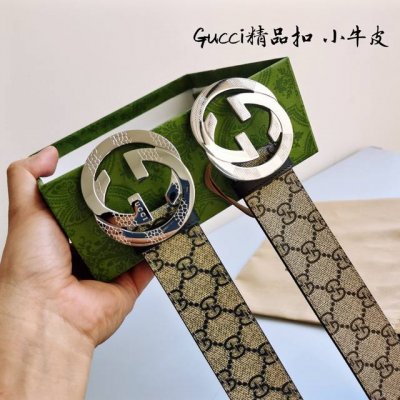 Gucci Pure Original Imported Original Embossed Fine Steel Buckle Width 4.0 Cm Cl