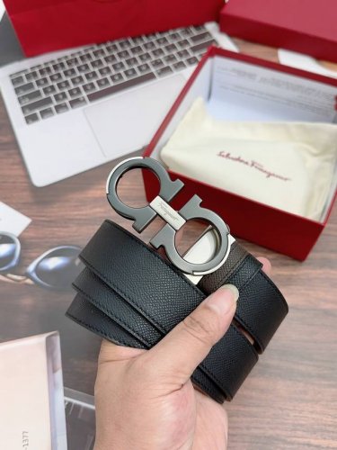 Ferragamo Genuine Size 3.5Cm Original Leather Business Simple And Generous