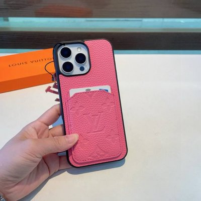 Lv New 2-in-1 Full Coverage Phone Case with Lychee Texture Embossed Card Insert,