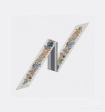 Winter Garden Headband. Fabric: 18 Momme Silk. Size: 6 x 105cm. Color: White and