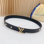 3.0Cm Lv Louis Vuitton New Waist Belt, Double-Sided Top-Grain Cowhide Leather, L