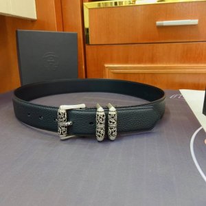 Chrome Hearts Rotating Roller Celtic Dragon Pin Buckle Belt Fixed Silver-Plated