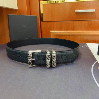 Chrome Hearts Rotating Roller Celtic Dragon Pin Buckle Belt Fixed Silver-Plated
