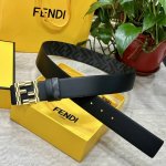 Fendi Official Store Same Style 4.0Cm Wide Double-Ring Reversible Belt With Ff S