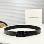 Balenciaga Width: 3.5Cm Top Layer Crocodile Pattern Leather Retro Distressed Log