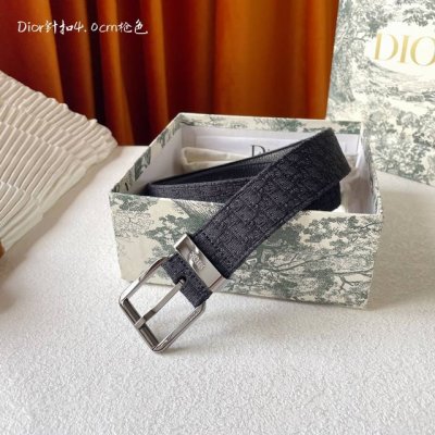 Special Dior This 40Mm Belt Is Decorated With Black Oblique Print, With Black Gr