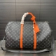 Louisvuitton Lv Keepall 50 Monogram Eclipse series new travel bag, shoulder cros