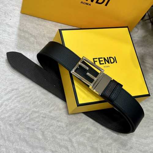 fendl Fendi Width 38Mm Men's Casual Belt Made Of Double-Sided First-Layer Cal