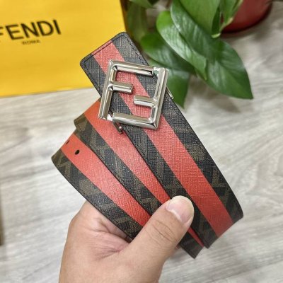 Fendi Fendi counter same style Width 4.0cm Double ring reversible belt F push bu