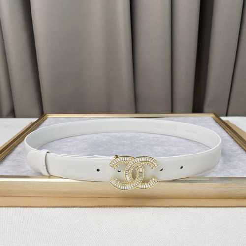 Chanel Official Store Same Style Belt Authentic Molded, Imported Plain Grain Cow