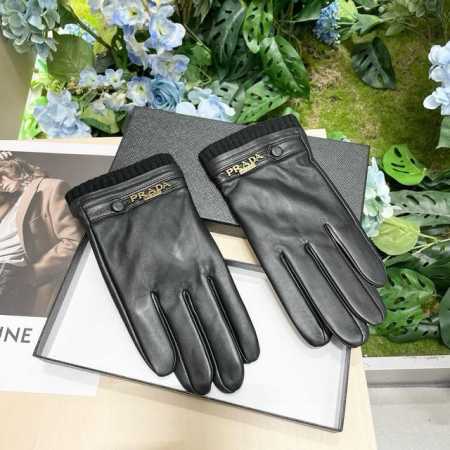 Men's New Exclusive First Release Touchscreen Gloves, Prada Men's Original Qual - Click Image to Close