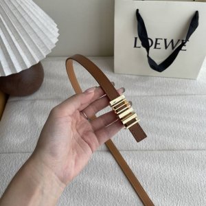 Special Loewe Classic Cowhide Leather Belt With A Shiny Loewe Geometric Belt Buc