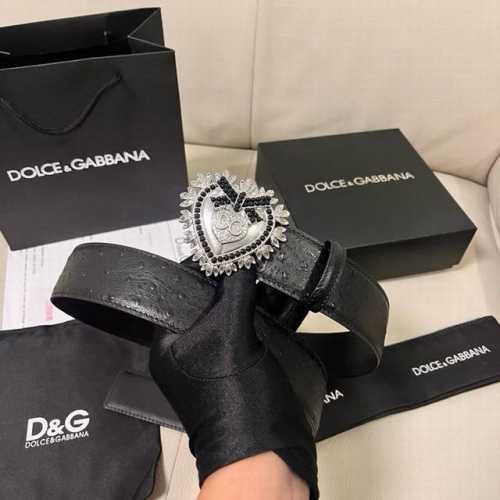 Special Dg, Width 4.0 Cm Dolce&Gabbana New Men's Ostrich-Patterned Belt, Paired