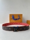 4.0 Width Lv Dimension Sunset Double-sided Belt Made of Monogram coated canvas,