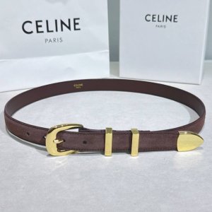 Celine New 3D Buoy Buckle Women's Belt, Italian Imported Calfskin, 2.5cm Width,