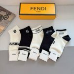 comes with a box of 5 pairs of Fendi Fendi double F letter classic short tube s