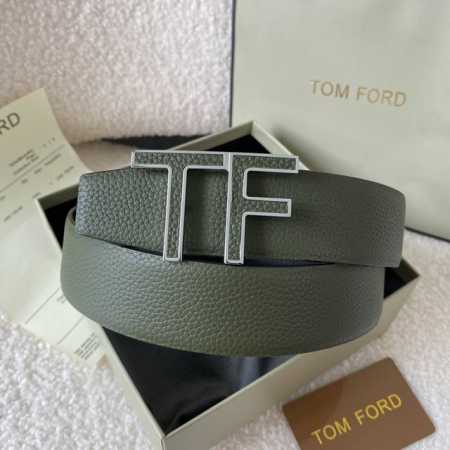 Tom Ford. New high-end double-sided calfskin, simple business men's belt, 4.0cm - Click Image to Close
