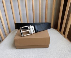 Burberry Original Single-Piece Fabric, Width 3.4 Cm, Lined With Top-Grain Calfsk