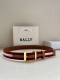 Bally New Men's Casual Cloth and Leather Dual-Use Belt Width 3.4cm This canvas b