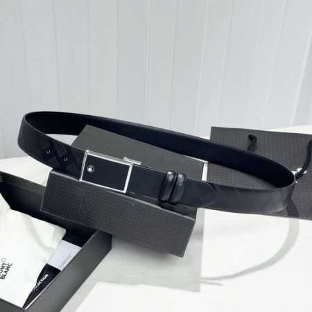 Men's Montblanc brand, soft and delicate, versatile and stylish, 3.5cm wide, cus - Click Image to Close