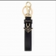 Prada keychain official website model, triangle brand pendant leather ring keyc