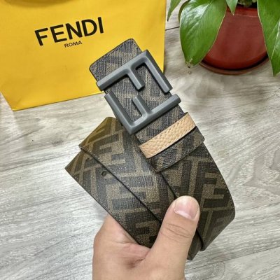 fendi Same Style As Fendi Counters Width 4.0Cm Double Ring Reversible Belt Ff