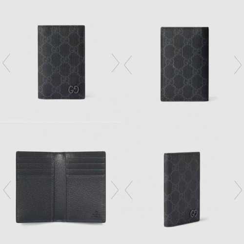 Top-of-the-line Gg long card holder with Gg details, a new series of slim and co