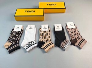 Special Fendi Fendi Big F new socks, one box of five pairs, jacquard classic dou