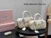 Gift box packagingSize 27*13 Large 23*12 Small Miu Miu Quilted Pleated Bowling H