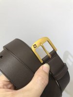 New F-brand extra-wide 35mm F-logo design leather belt, supports NFC pin buckle