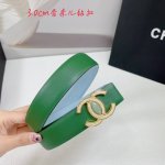 3.0Cm Chanel Belt, Genuine Leather With Double-Sided Color Options, Length: .75,