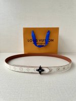 2.0 Wide Lv Mini Flowergram Double-sided Belt Made of Monogram canvas and stitch
