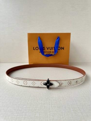 2.0 Wide Lv Mini Flowergram Double-sided Belt Made of Monogram canvas and stitch