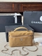 Top original suede Chanel lunch box bag Lazy and casual and easy to carry Full o