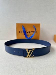 L0Uis Vuitt0N Lv Men's counter quality water ripple belt width 40mm equipped wit