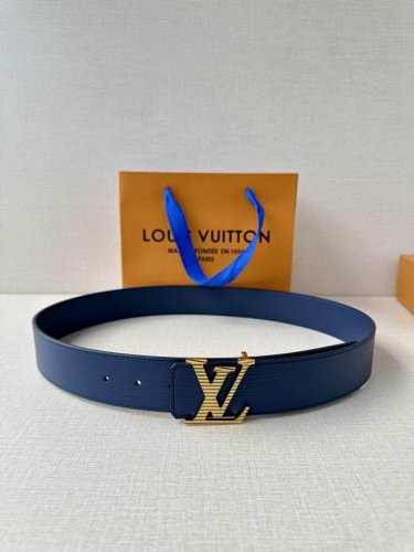 L0Uis Vuitt0N Lv Men's counter quality water ripple belt width 40mm equipped wit