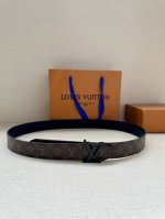 3.0 Wide Lv Flowergram Round Double-Sided Belt Reinterprets Louis Vuitton's Clas