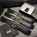 Dg Dolce&Gabbana, Width 4.0 Cm, New Men's Woven Strap Printed Belt With Logo Buc