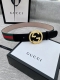 Width 3.8Cm Gucci Classic Canvas Webbing Frosted Bottom Belt With First Layer Wi