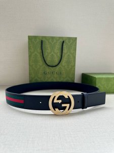 This Double G belt is available in both men's and women's styles. This red and