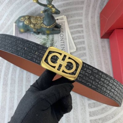 Ferragamo Special Leather Belt Series Original Hardware Boutique Stainless Steel