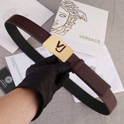 3.5Cm Wide Versace Belt With A Popular Buckle And A Textured, Seamless Belt Body