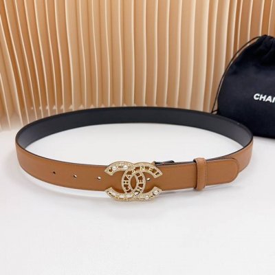 3.0Cm Chanel Official Website New Arrival, Double-Sided Top-Grain Leather, Lengt