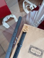 Gucci Surface top layer calfskin width 2.0cm New version of the counter logo hor