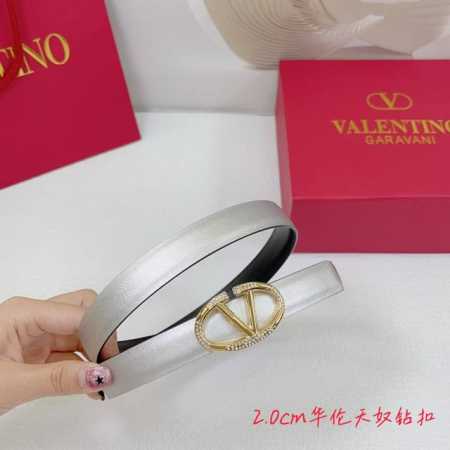 2.0Cm Valentino Plain Weave Belt, Double-Sided Top-Grain Leather, Length: .75.80 - Click Image to Close