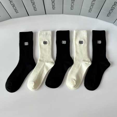 Special Packaging Balenciaga New Cashmere Mid-Length Slouch Socks! Five pairs pe - Click Image to Close