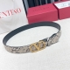 3.0Cm Valentino belt, double-sided top-grain cowhide, length: 75.80.85.90.95.100