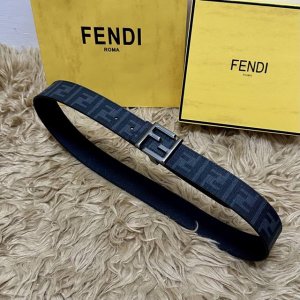 Fendi Full Packaging, Same Style as in Boutique, 4.0cm Wide, Double Ring Reversi