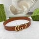 5.0Cm Gucci Wide Belt, Double-Sided Top-Grain Leather, Length: 75.80.85.90.95.10